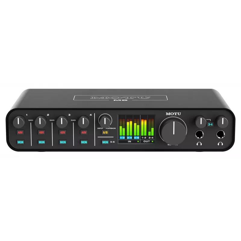 MOTU M6 garso sąsaja – 6x4 USB-C su 4 išankstiniais stiprintuvais, 192 kHz
