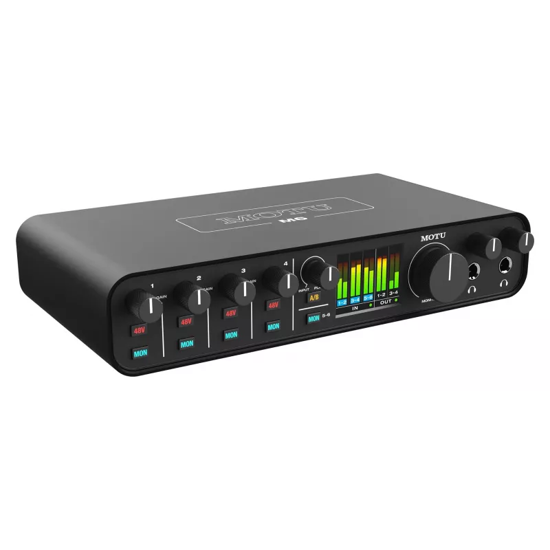 MOTU M6 garso sąsaja – 6x4 USB-C su 4 išankstiniais stiprintuvais, 192 kHz