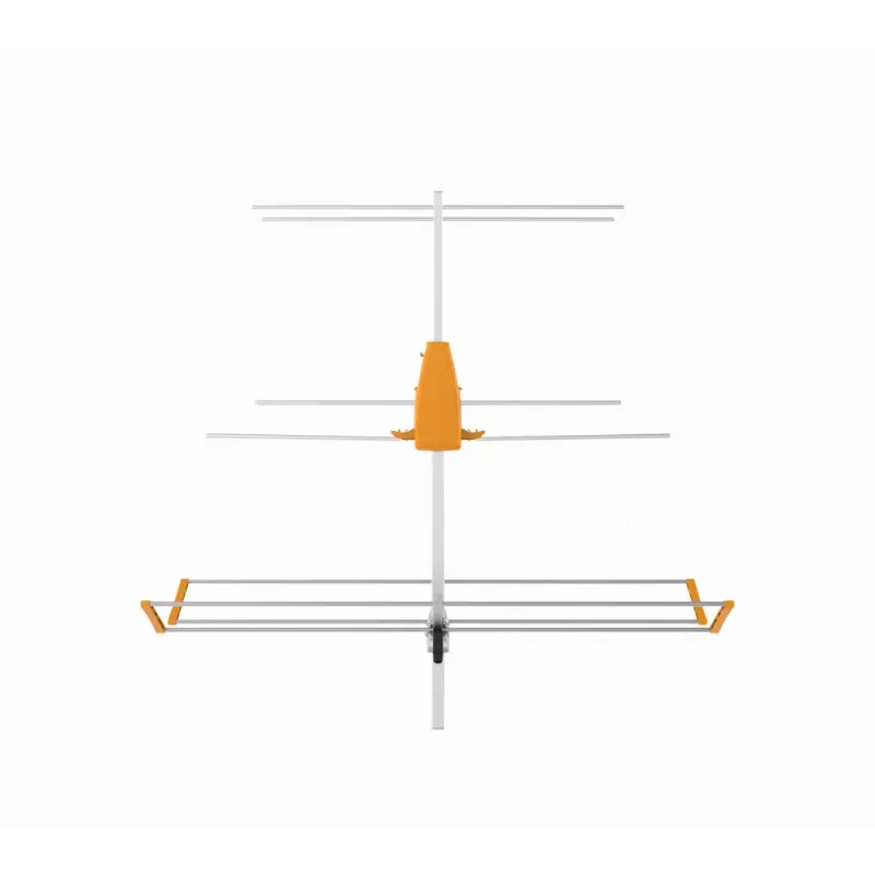 TELEVES Yagi V BIII VHF antena, 5 elementų, 174-230 MHz, 7,5 dBi, F tipo jungtis, lauko, juoda