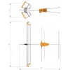 TELEVES Yagi V BIII VHF antena, 5 elementų, 174-230 MHz, 7,5 dBi, F tipo jungtis, lauko, juoda