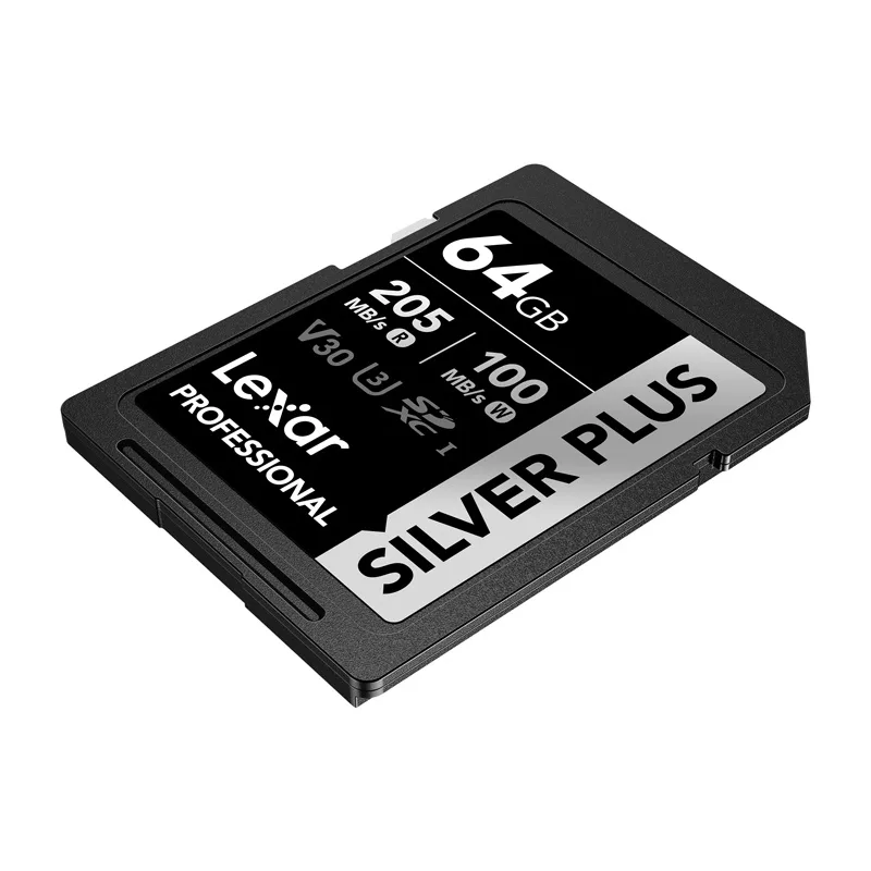 Lexar Professional SILVER PLUS SDXC 64GB atminties kortelė UHS-I U3 V30 A2