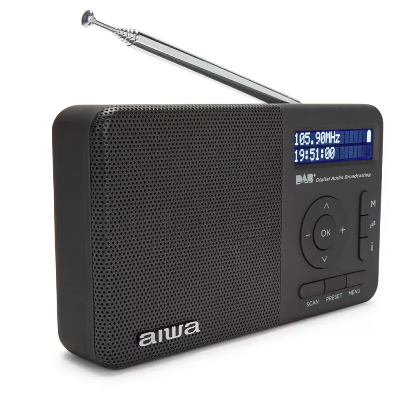 Aiwa RD-40DAB/BK Black DAB+ & FM Portable Radio su Bluetooth