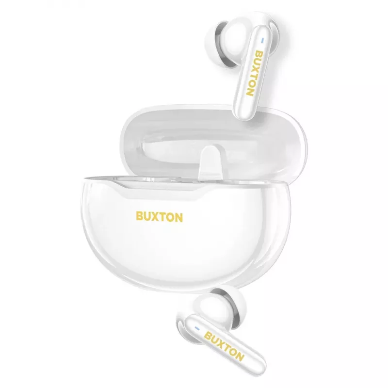 Buxton BTW 7200 White Tuya - In-Ear True Wireless Stereo (TWS) Bluetooth 5.1 ausinės su įkrovimo dėklu, IPX4, balta