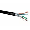 Solarix SXKD-6A-STP-PE Cat6A F/UTP Solid Copper Outdoor Installation Cable, PE, Black, 500m Reel