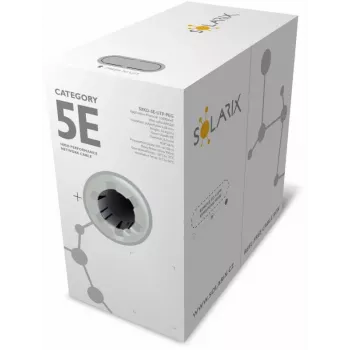 Solarix PE CAT5e UTP montavimo kabelis, vientisa viela, 305m (SXKD-5E-UTP-PEG)