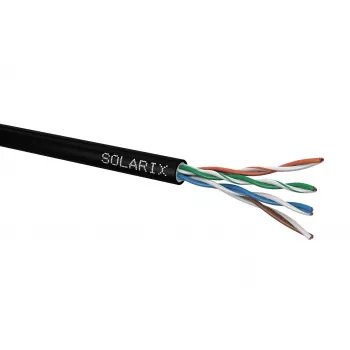 Solarix PE CAT5e UTP montavimo kabelis, vientisa viela, 305m (SXKD-5E-UTP-PEG)