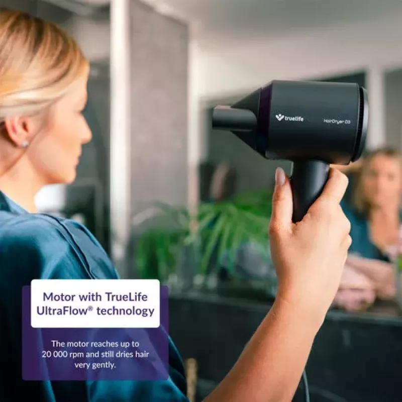 TrueLife HairDryer D3 Plaukų džiovintuvas 1800 W Juodas