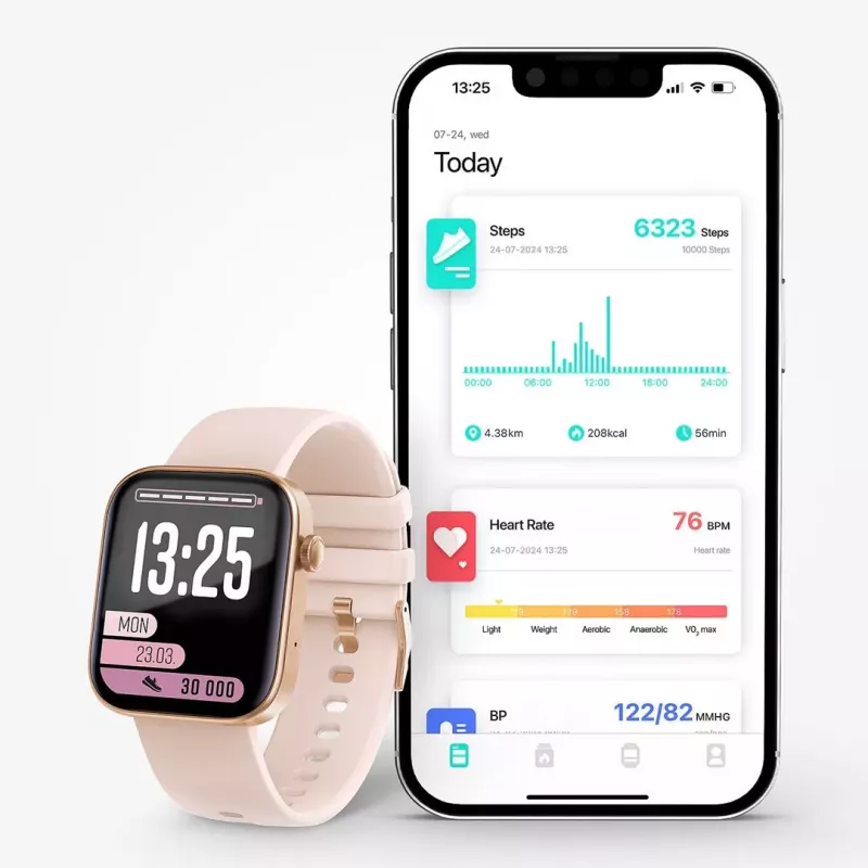 LAMAX BCool2 Plus Smartwatch 1.8 colio TFT liečiamasis ekranas Auksinis