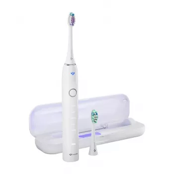 TrueLife SonicBrush Clean70 UV dantų šepetėlis su UV sterilizatoriumi, 5 režimai, 3 šepetėlių galvutės, kelioninis dėklas, juodas