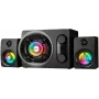 Rampage RMS-G8 25W nešiojamas Bluetooth garsiakalbis su RGB apšvietimu, TWS, FM radiju, juodas