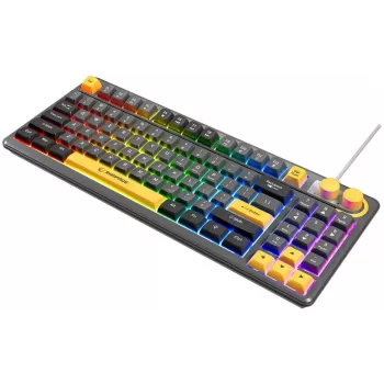 Rampage CYCLONE KNOB RGB 90% mechaninė klaviatūra, Outemu Blue jungikliai, juoda