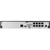 Hanwha Vision tinklo vaizdo registratorius 8 IP kanalai H.265 60Mbps be HDD HDMI PoE Switch