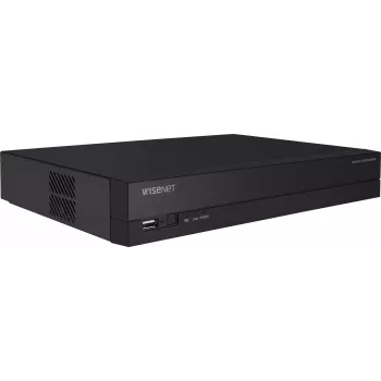 Hanwha Vision tinklo vaizdo registratorius 8 IP kanalai H.265 60Mbps be HDD HDMI PoE Switch