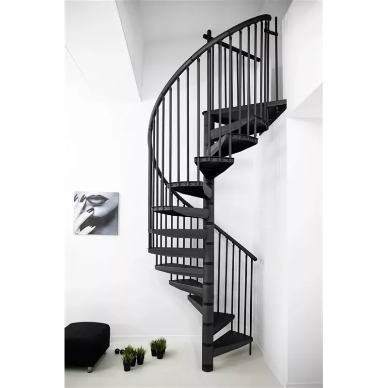STAIRS RONDO Sraigtiniai laiptai Antracitas 12 pakopų 269-300 cm