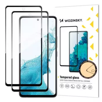 Wozinsky 2x rinkinys Super Tough Full Glue Grūdintas Stiklas Visas Ekranas su Rėmeliu Suderinamas su Dėklu, skirtas Samsung Galaxy A53 5G Juodas
