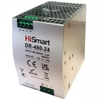 HISMART DR-480-24 DIN bėgio maitinimo šaltinis 24V 20A 480W