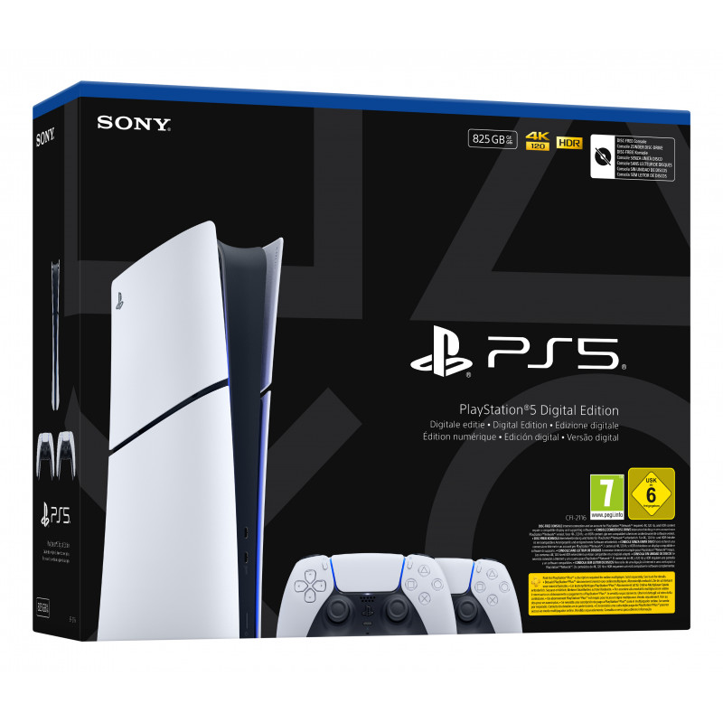 Sony PlayStation 5 Digital Edition Slim Console (CFI-2116B01Y) su DualSense belaidžiu valdikliu - balta