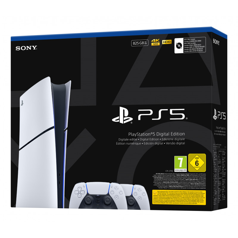 Sony PlayStation 5 Digital Edition Slim Console (CFI-2116B01Y) su DualSense belaidžiu valdikliu - balta