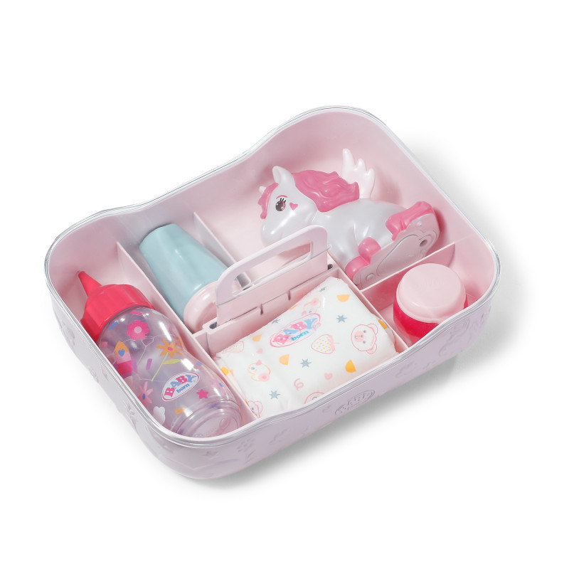 ZAPF CREATION BABY born Schlafenszeit rinkinys – 3 dalių lėlės pižama, kepuraitė ir čiulptukas 43 cm lėlėms