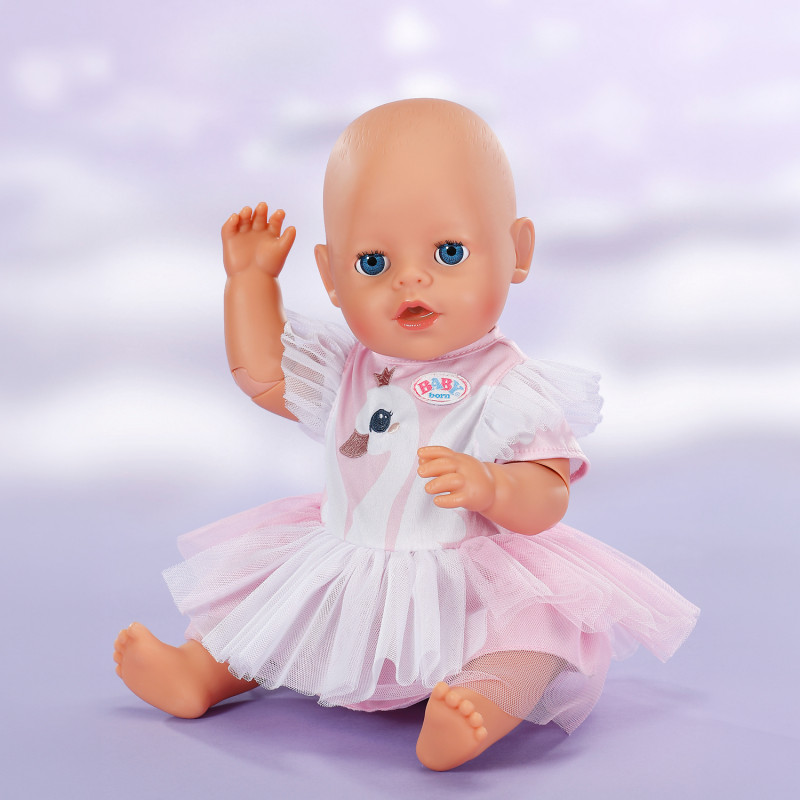 ZAPF CREATION BABY born Gulbės suknelė 43 cm lėlės apranga