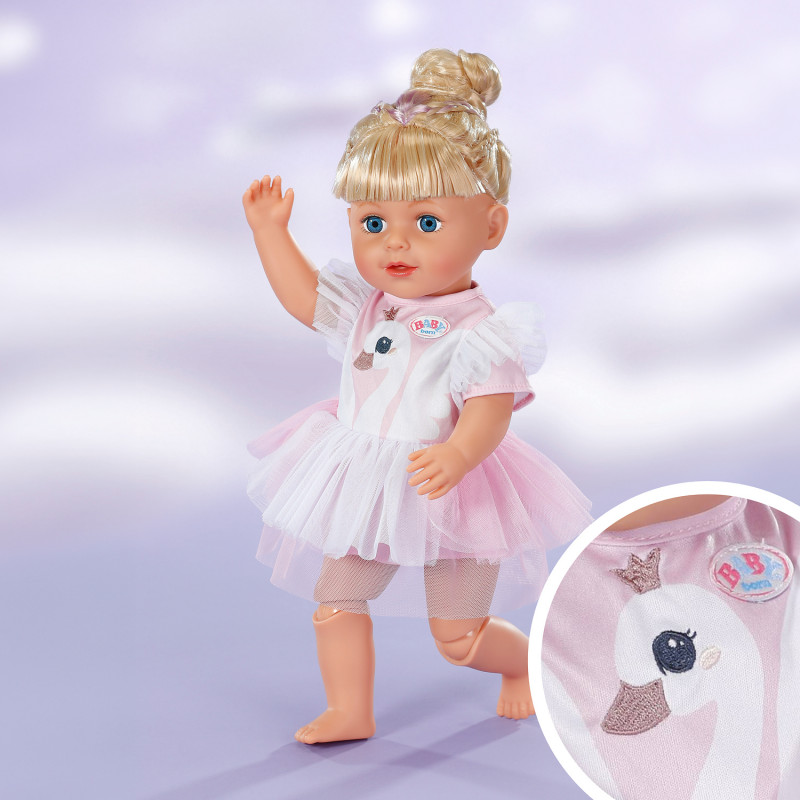 ZAPF CREATION BABY born Gulbės suknelė 43 cm lėlės apranga