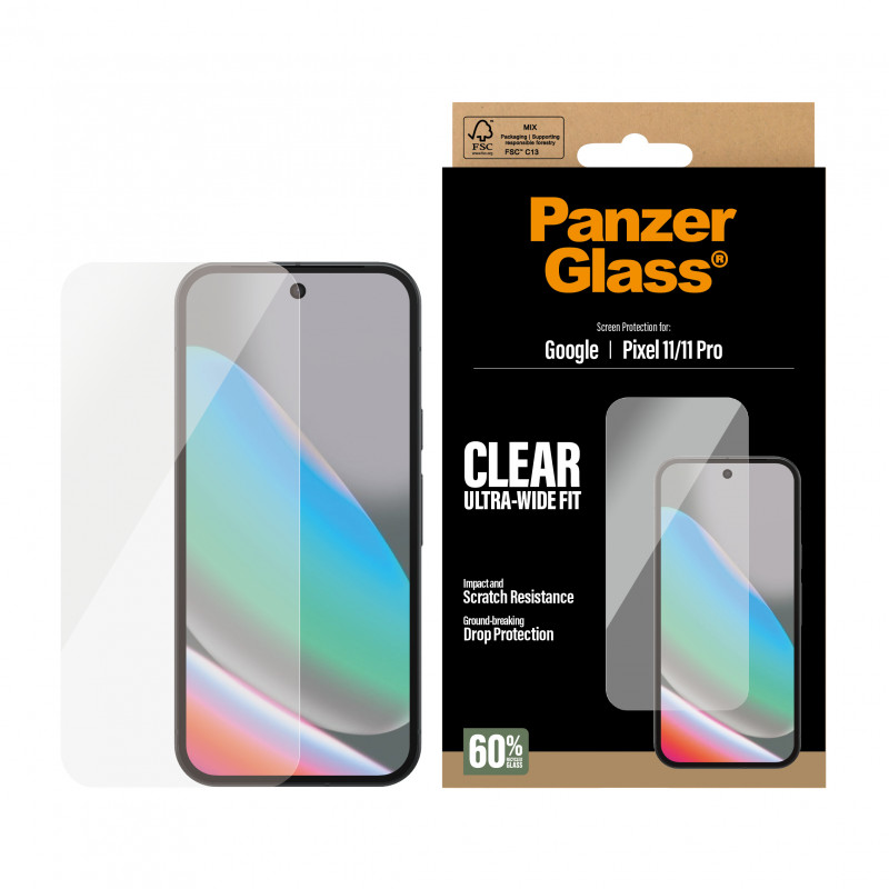 PanzerGlass Ultra-Wide Fit ekrano apsauga, skirta Google Pixel 11 / 11 Pro