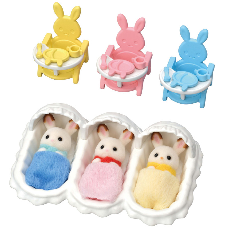 Sylvanian Families Triplets Starter Set - kūdikio priežiūros aksesuarų rinkinys