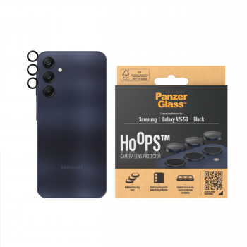 PanzerGlass Hoops fotoaparato objektyvo apsauga, skirta Samsung Galaxy A25 5G, juoda
