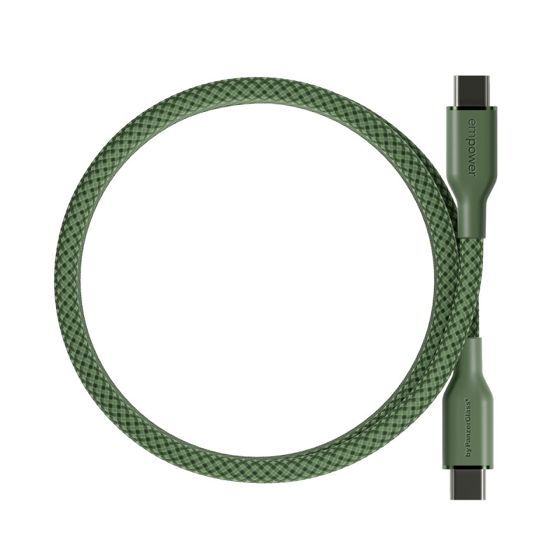 PanzerGlass empower Magnetic 240W USB-C į USB-C laidas 1,5 m žalias