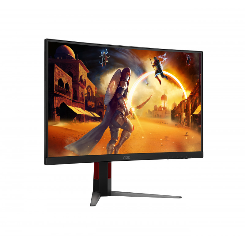 AOC CQ27G4Z2 27 inch QHD lenktas žaidimų monitorius - 240Hz Fast VA, 0.5ms MPRT, FreeSync Premium, reguliuojamas aukštis