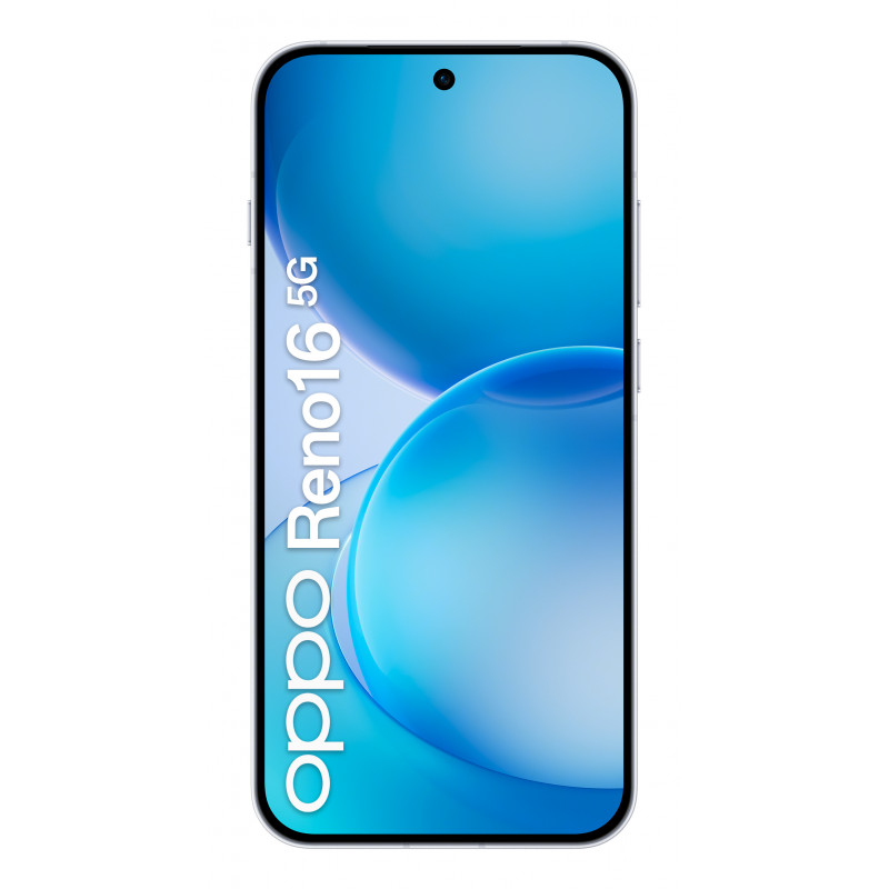 OPPO Reno16 5G 8GB RAM 512GB atmintis 6,7 colio AMOLED 120Hz ekranas 50MP OIS triguba kamera 80W greitas įkrovimas baltas