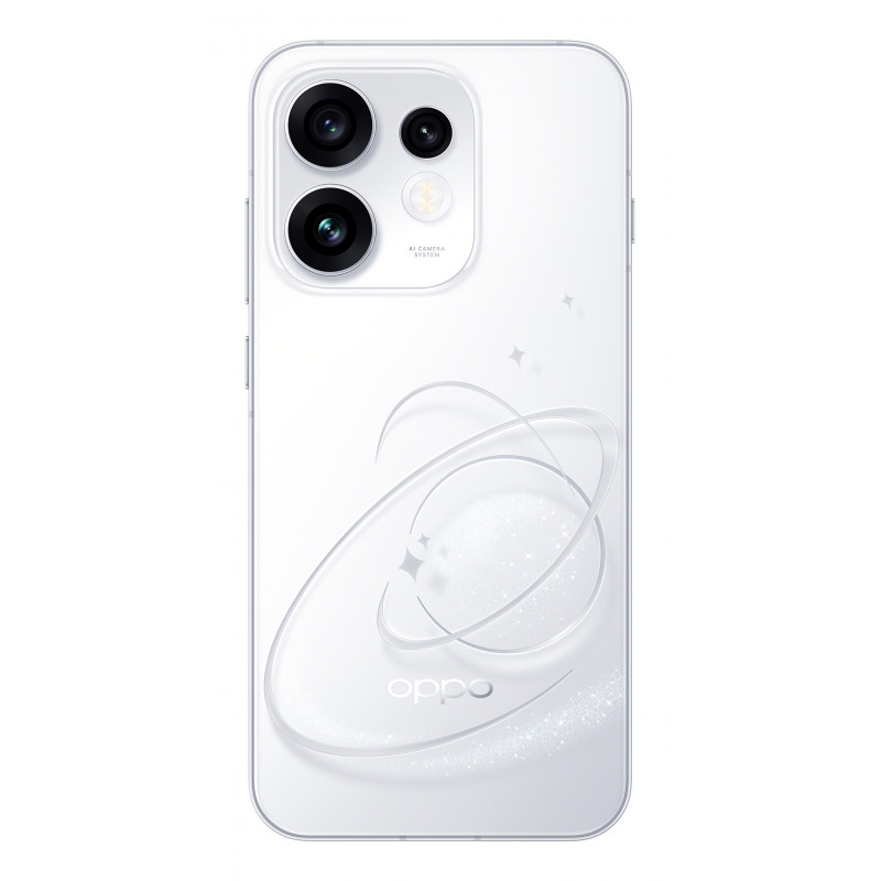OPPO Reno16 5G 8GB RAM 512GB atmintis 6,7 colio AMOLED 120Hz ekranas 50MP OIS triguba kamera 80W greitas įkrovimas baltas