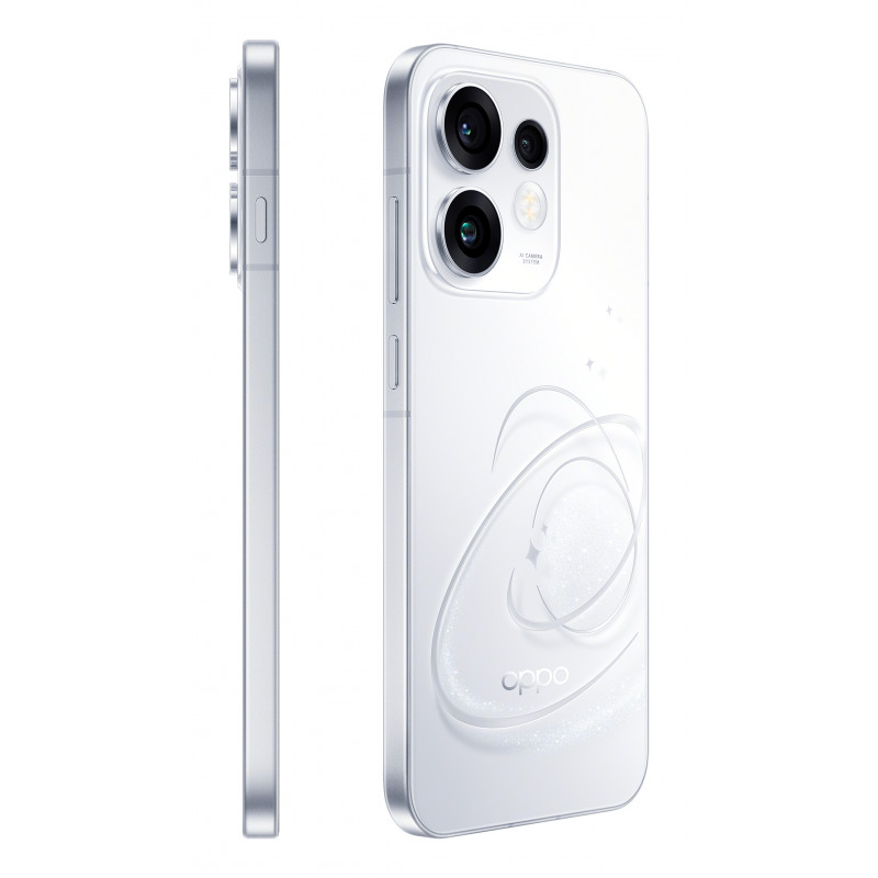 OPPO Reno16 5G 8GB RAM 512GB atmintis 6,7 colio AMOLED 120Hz ekranas 50MP OIS triguba kamera 80W greitas įkrovimas baltas