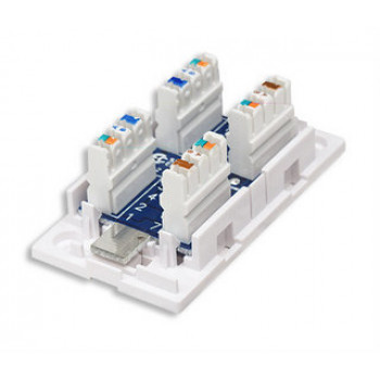 Intellinet 504904 Cat5e UTP Keystone Jack, 90 laipsnių punch-down, baltas