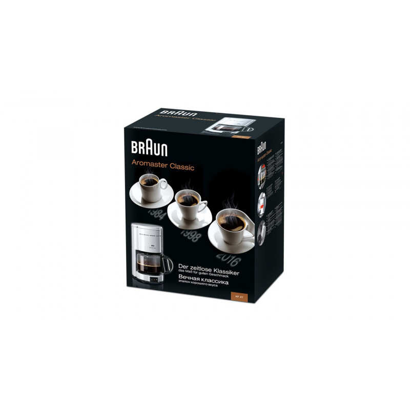 Braun KF 47/1 WH filtravimo kavos aparatas, 1000 W, baltas