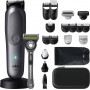 Braun AIO 9540 All-in-One stiliaus rinkinys, šlapias ir sausas elektrinis skustuvas ir trimeris, 60 min veikimo laikas, 7 priedai, juodas