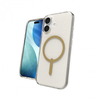 ZAGG Milan Snap dėklas, skirtas iPhone 17 – blizganti auksinė