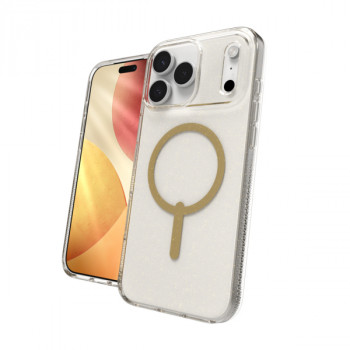 ZAGG Milan Snap dėklas, skirtas iPhone 17 Pro Max - blizganti auksinė