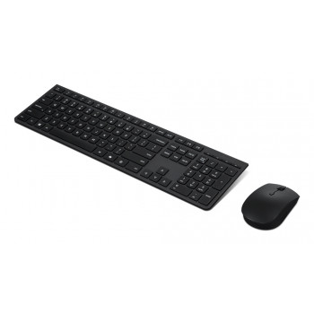 Lenovo Professional belaidė klaviatūra ir pelės rinkinys - danų išdėstymas, 1600 DPI, 2,4 GHz, juoda