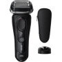 Braun Series 9 Sport 9110s elektrinis skustuvas, šlapias ir sausas, SyncroSonic technologija, 5 skutimo elementai, 60 min veikimo laikas, LED ekranas, precizinis trimeris, juodas/pilkas