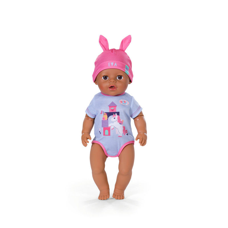 ZAPF CREATION BABY born Eva Click & Play 43cm lėlė su šviesiais plaukais ir mėlynomis akimis