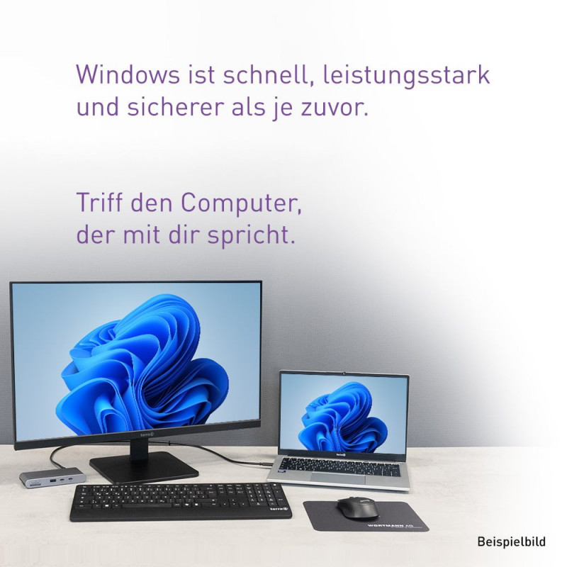 WORTMANN AG TERRA MOBILE 1517R US - 15,6 inch Full HD IPS nešiojamasis kompiuteris, Intel Core i5-1135G7, 8GB RAM, 250GB SSD, Windows 10 Pro, Wi-Fi 6, juodas