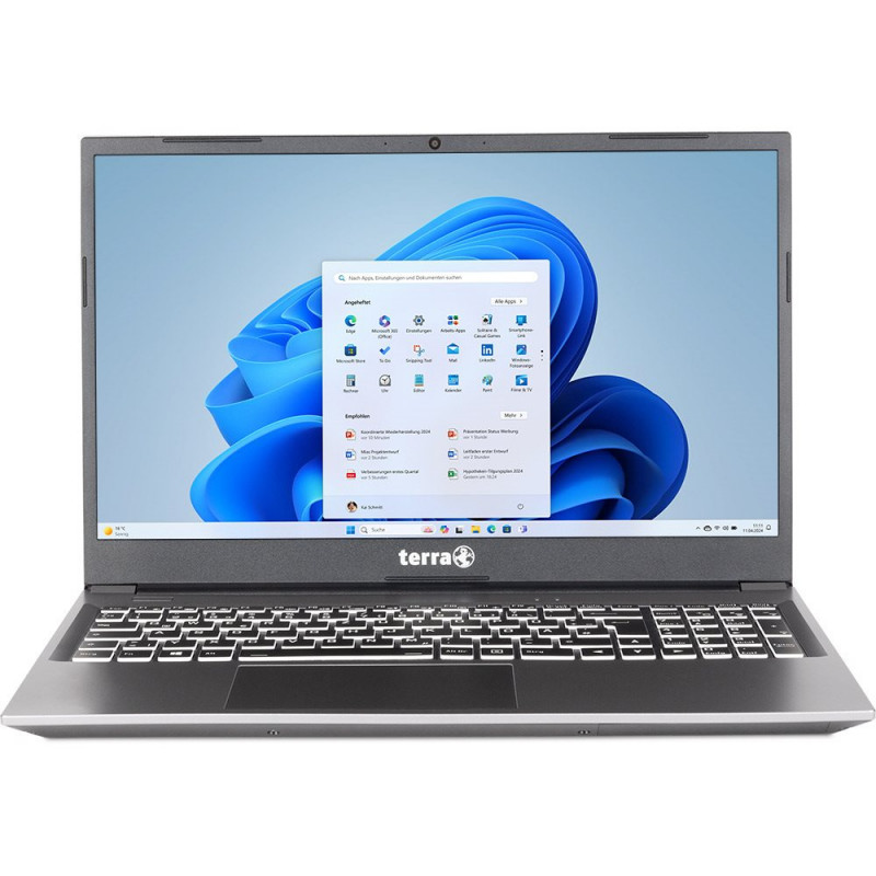 WORTMANN AG TERRA MOBILE 1517R US - 15,6 inch Full HD IPS nešiojamasis kompiuteris, Intel Core i5-1135G7, 8GB RAM, 250GB SSD, Windows 10 Pro, Wi-Fi 6, juodas
