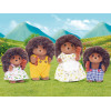 KAISER ELEKTRO Sylvanian Families Ežiukų šeima Stachel - Kolekcionuojamų flokuotų gyvūnėlių figūrėlių rinkinys, 4 figūrėlės su šukomis, nuo 3 metų