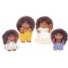KAISER ELEKTRO Sylvanian Families Ežiukų šeima Stachel - Kolekcionuojamų flokuotų gyvūnėlių figūrėlių rinkinys, 4 figūrėlės su šukomis, nuo 3 metų
