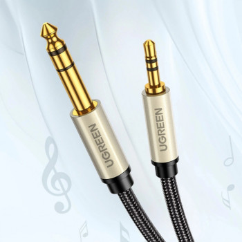 UGREEN 3,5 mm vyriškas į vyrišką TRS audio kabelis 5 m pilkas (10630)