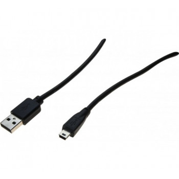 EXERTIS CONNECT Mini USB 2.0 kabelis, USB-A kištukas į USB Mini-B 5 kontaktų kištuką, 1,0 m, juodas 532516