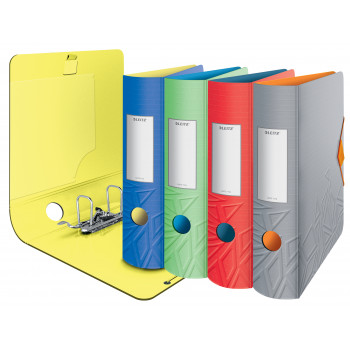 LEITZ Active Urban Chic segtuvas su svirtiniu mechanizmu A4 82 mm šviesiai raudonas polifoamas Duo-Optik apvalintu nugarėlė (1116-00-20)