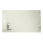 Leitz Manilos kartono A-Z registro skirtukai, A5 gulsčias, 20 dalių, pilki, 100 gsm, 80 mm perforacija su sustiprintomis skylėmis (1206-00-85)