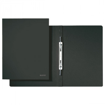 LEITZ spiralinis segtuvas A4 presuotas kartonas juodas 320 g/m², 80 mm metalinis spiralinis mechanizmas, žymėjimo linijos, 25 vnt. pakuotė (3040-02-95)